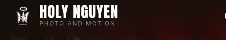 The Holy Nguyen logotype with a winged mark, set above the words Photo and Motion.